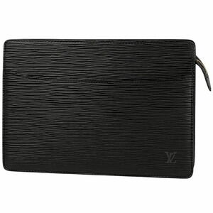 Louis Vuitton Homme Clutch Bag Shoulder Handbag Epi Noir Black